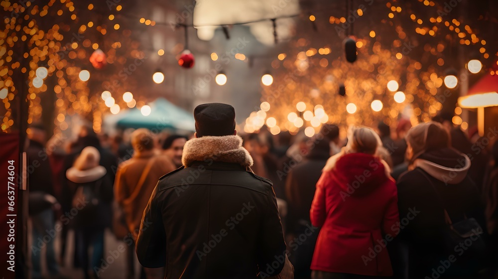 Festlicher Weihnachtsmarkt mit leckerem Glühwein und traditionellen Ständen