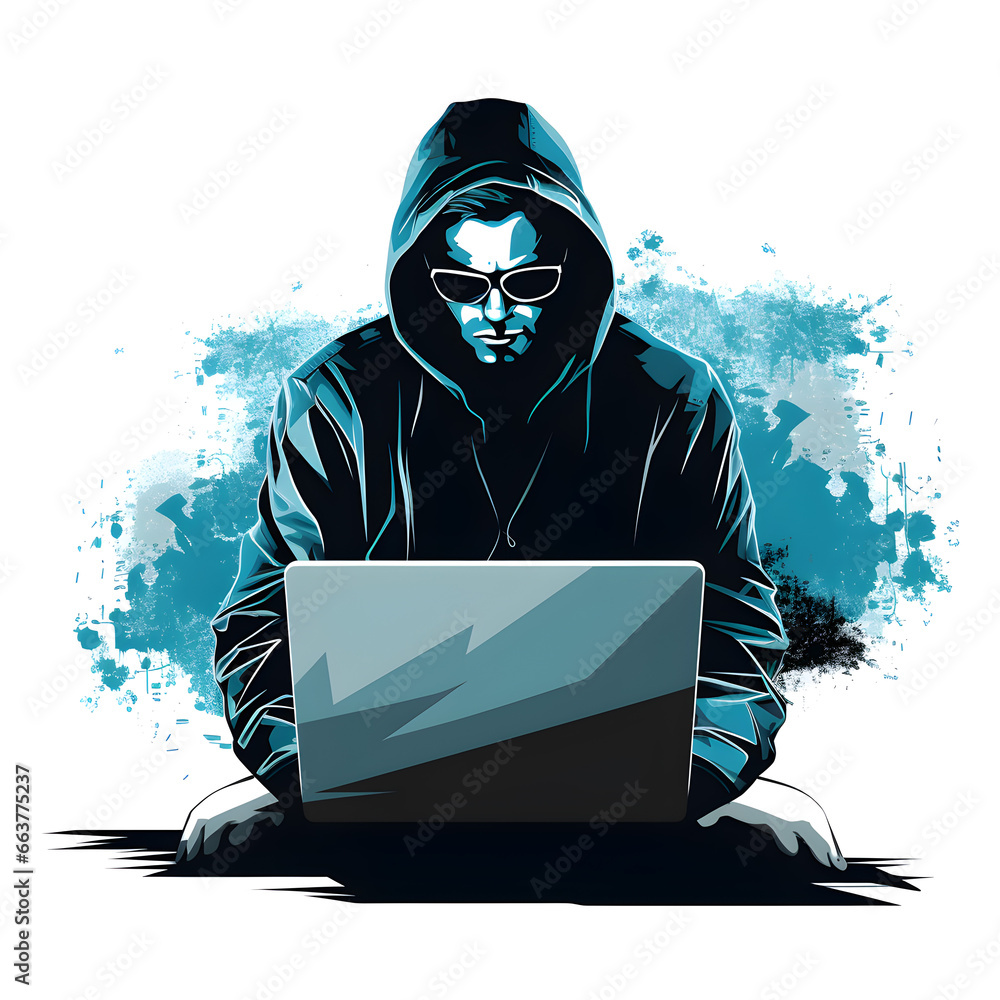 Clip art of a hacker Clip art of a hacker