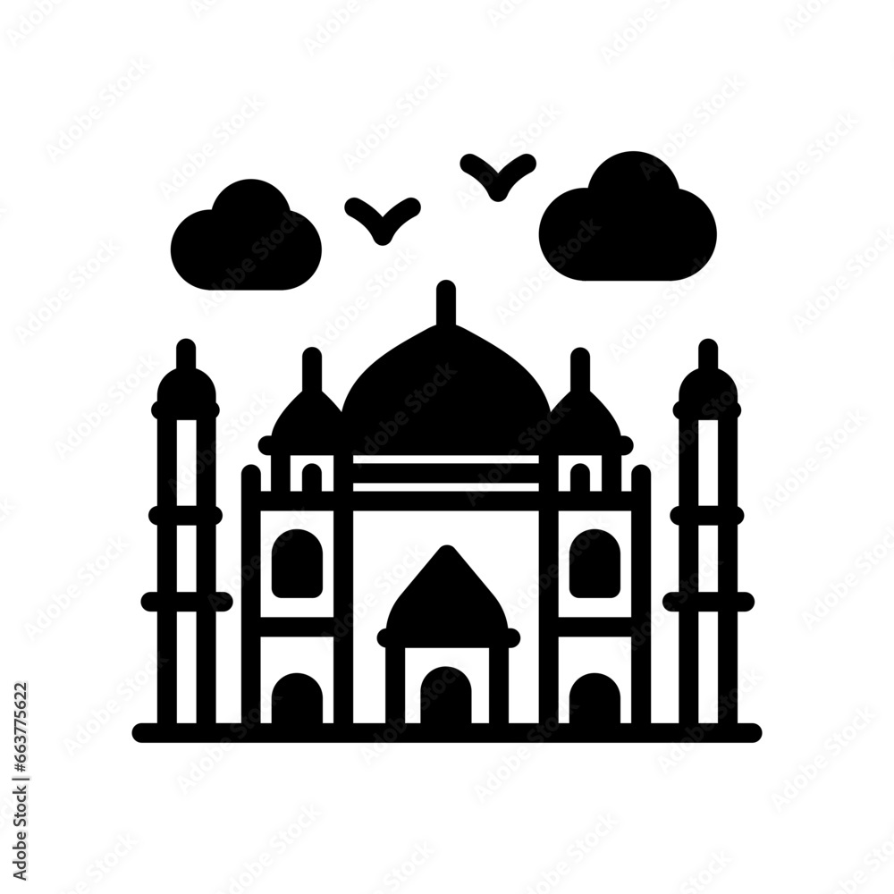 Tajmahal icon in vector. Illustration