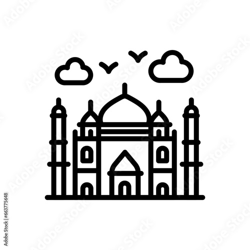 Tajmahal icon in vector. Illustration