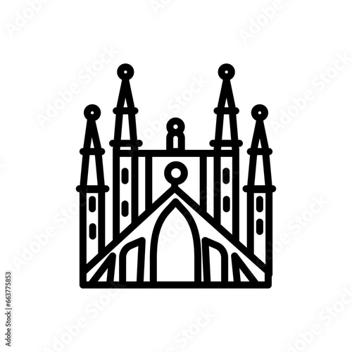 Sagrada Familia icon in vector. Illustration
