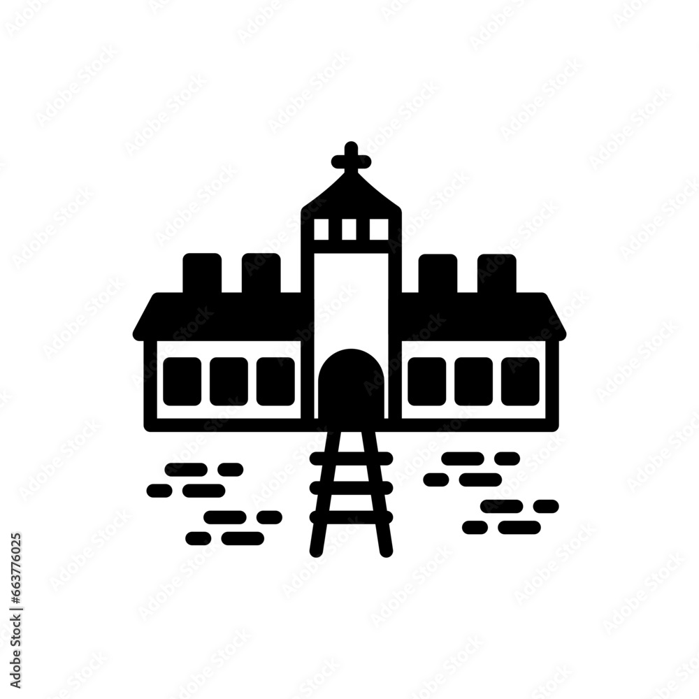 Auschwitz icon in vector. Illustration Auschwitz icon in vector. Illustration