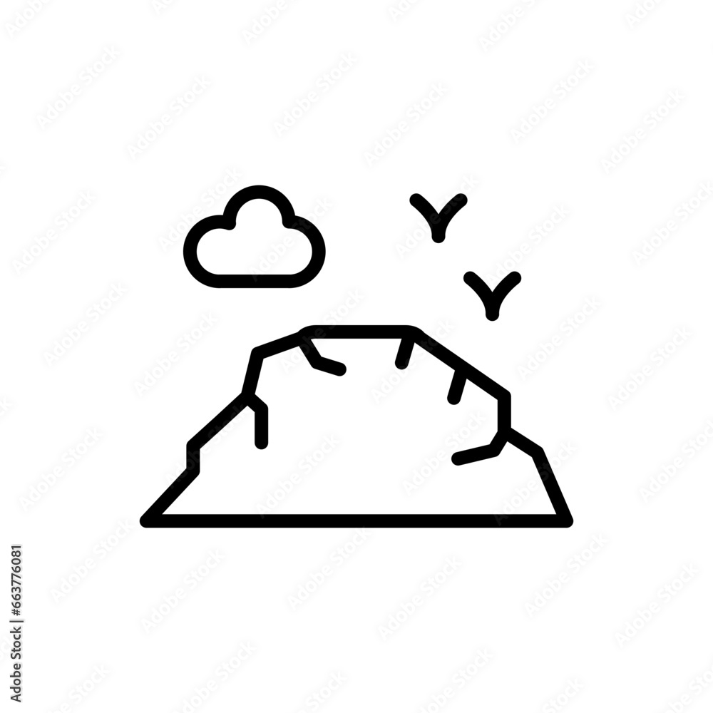 Mount Kilimanjaro icon in vector. Illustration Mount Kilimanjaro icon in vector. Illustration