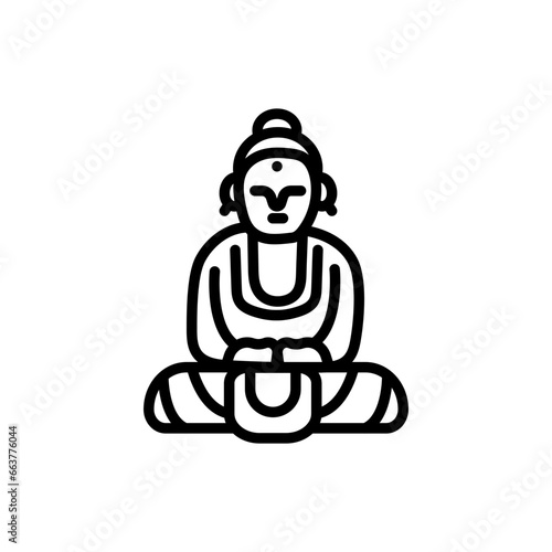 Buddah icon in vector. Illustration