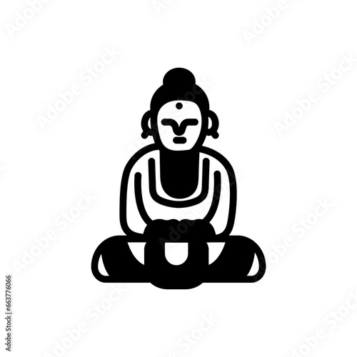 Buddah icon in vector. Illustration