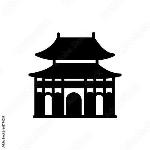 Forbidden City icon in vector. Illustration