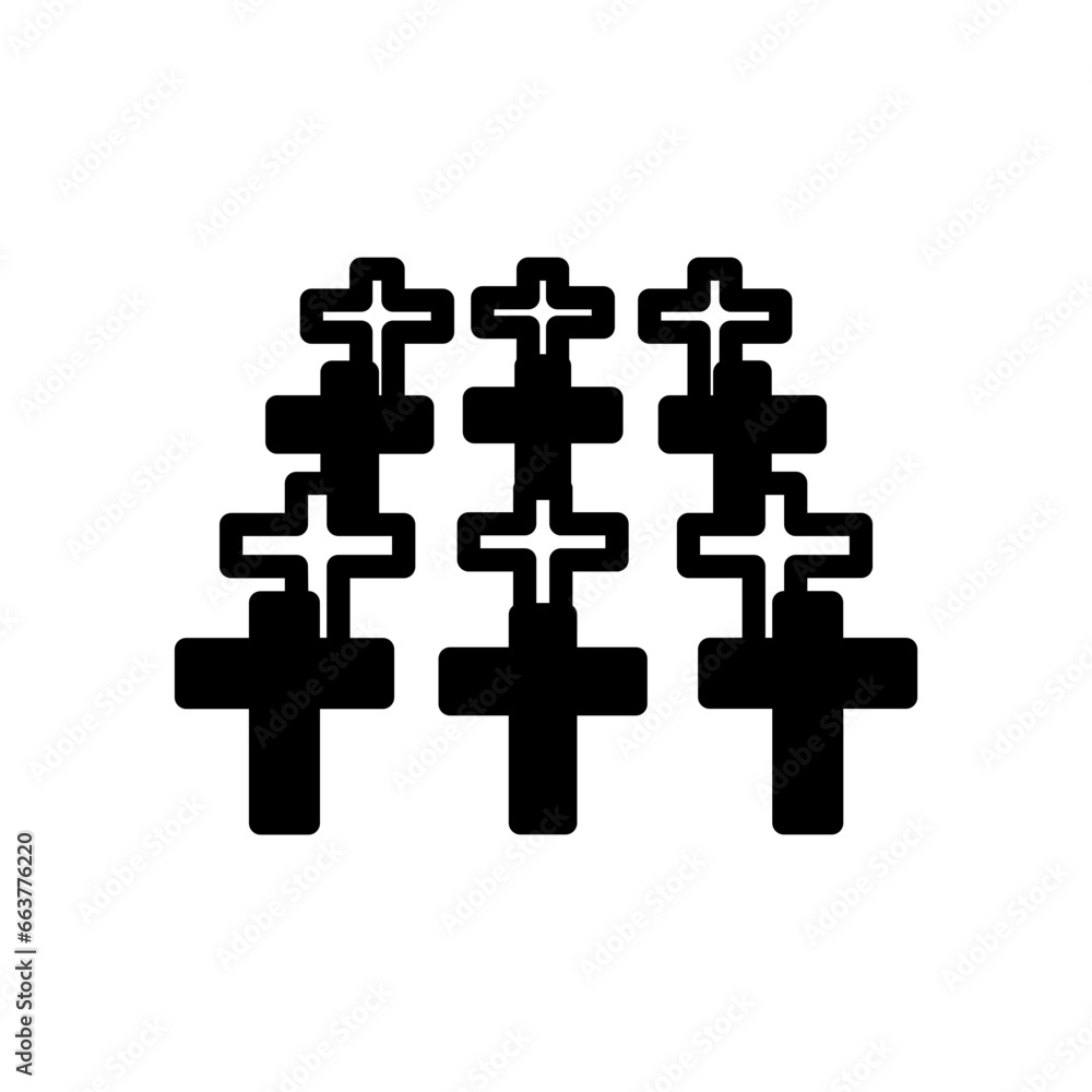 American Cemetery icon in vector. Illustration American Cemetery icon in vector. Illustration