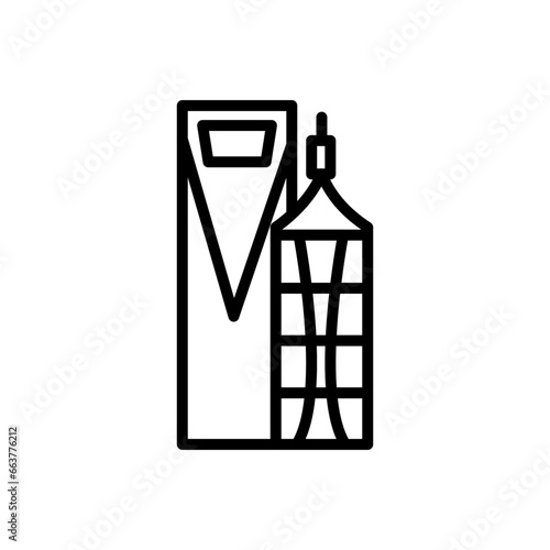 Jinmao Tower icon in vector. Illustration
