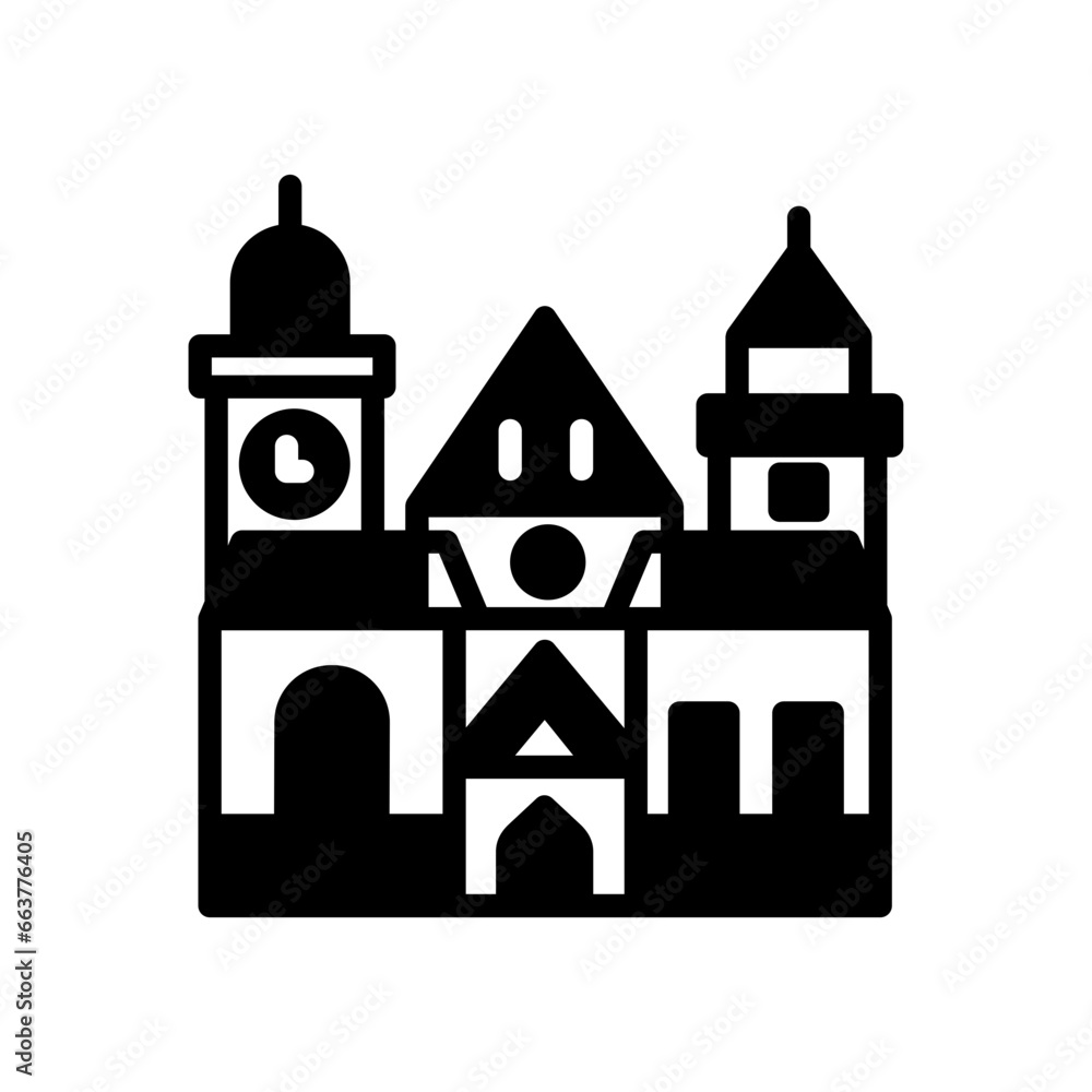 Wawel Castle icon in vector. Illustration
