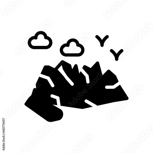 Vinson Massif icon in vector. Illustration