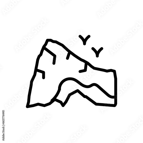 Rock of Gibraltar icon in vector. Illustration