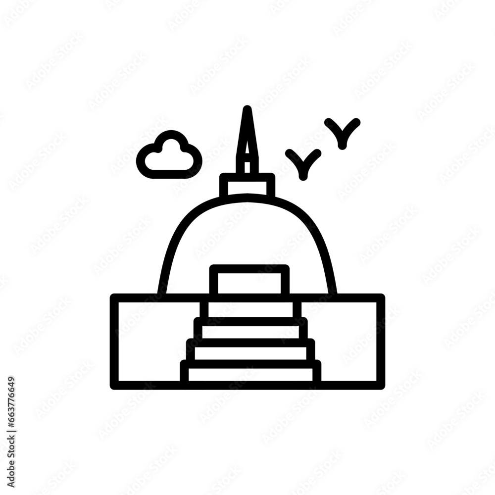 Buddhist Dagoba icon in vector. Illustration Buddhist Dagoba icon in vector. Illustration