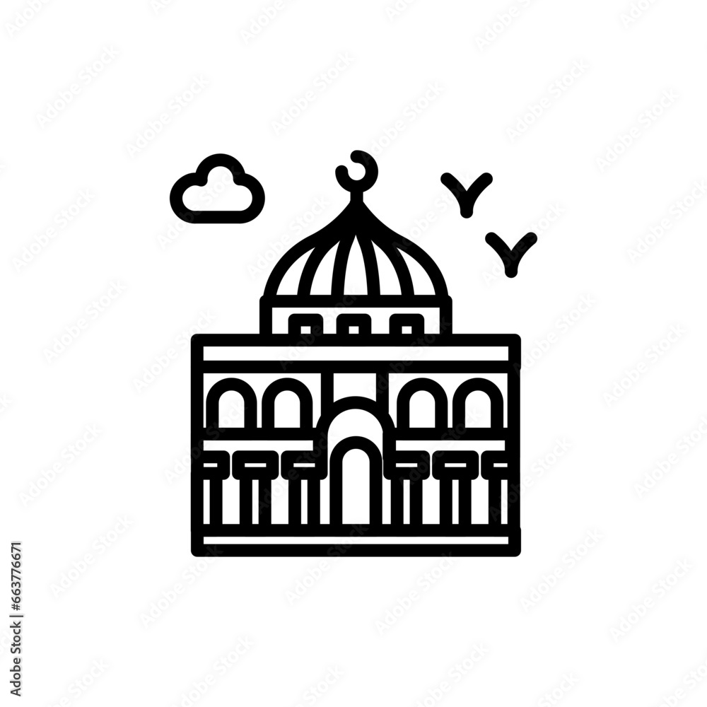 Dome of the Rock icon in vector. Illustration