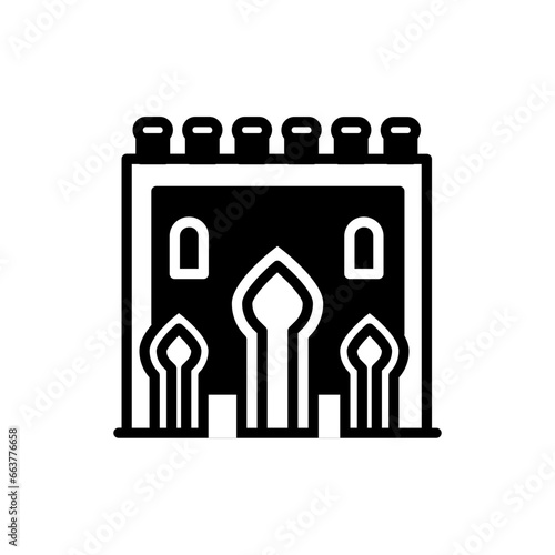 Blue Gate Fes icon in vector. Illustration