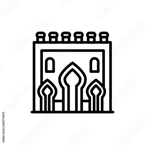 Blue Gate Fes icon in vector. Illustration