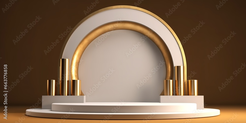 Mockup podium adegan minimal abstrak untuk presentasi produk Anda. media promosi produk Anda. AI generatif Mockup podium adegan minimal abstrak untuk presentasi produk Anda. media promosi produk Anda. AI generatif