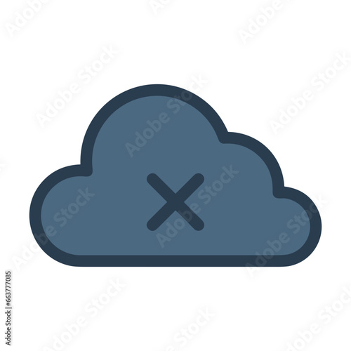 Cloud storage icon symbol vector image. Illustration of the database server hosting cloud system digital design image