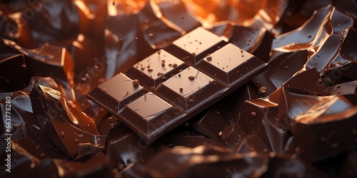a chocolate bar that breaks into pieces, which tempts the taste buds and tastes sweet. Generative AI
