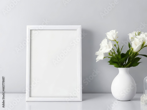 Mock up white frame