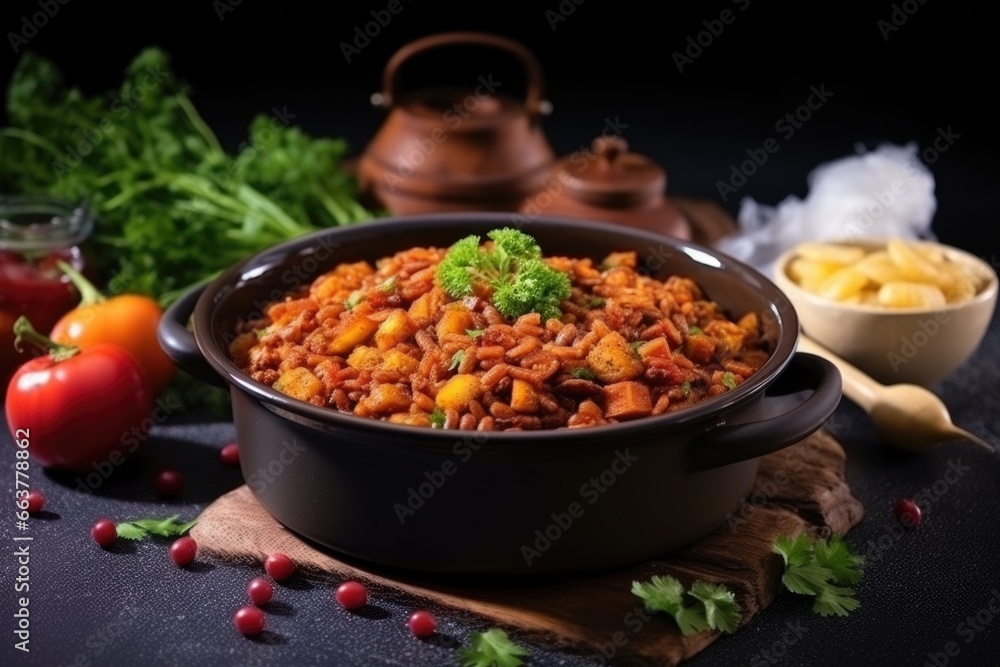 baked beans with sausages in a ceramic bowl baked beans with sausages in a ceramic bowl