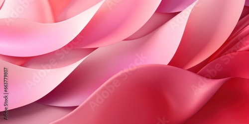 Abstract wavy silky pattern in pink and white colors, monochrome background.