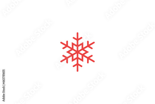 snowflake icon  decoration for christmas  vector graphics on a white background