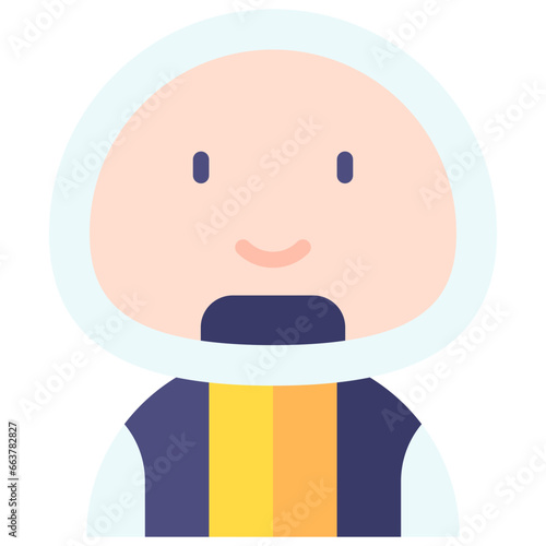 Vector Icon Cosmonaut, Sci-Fi, Cosmonaut, Science Fiction, User, Avatar
