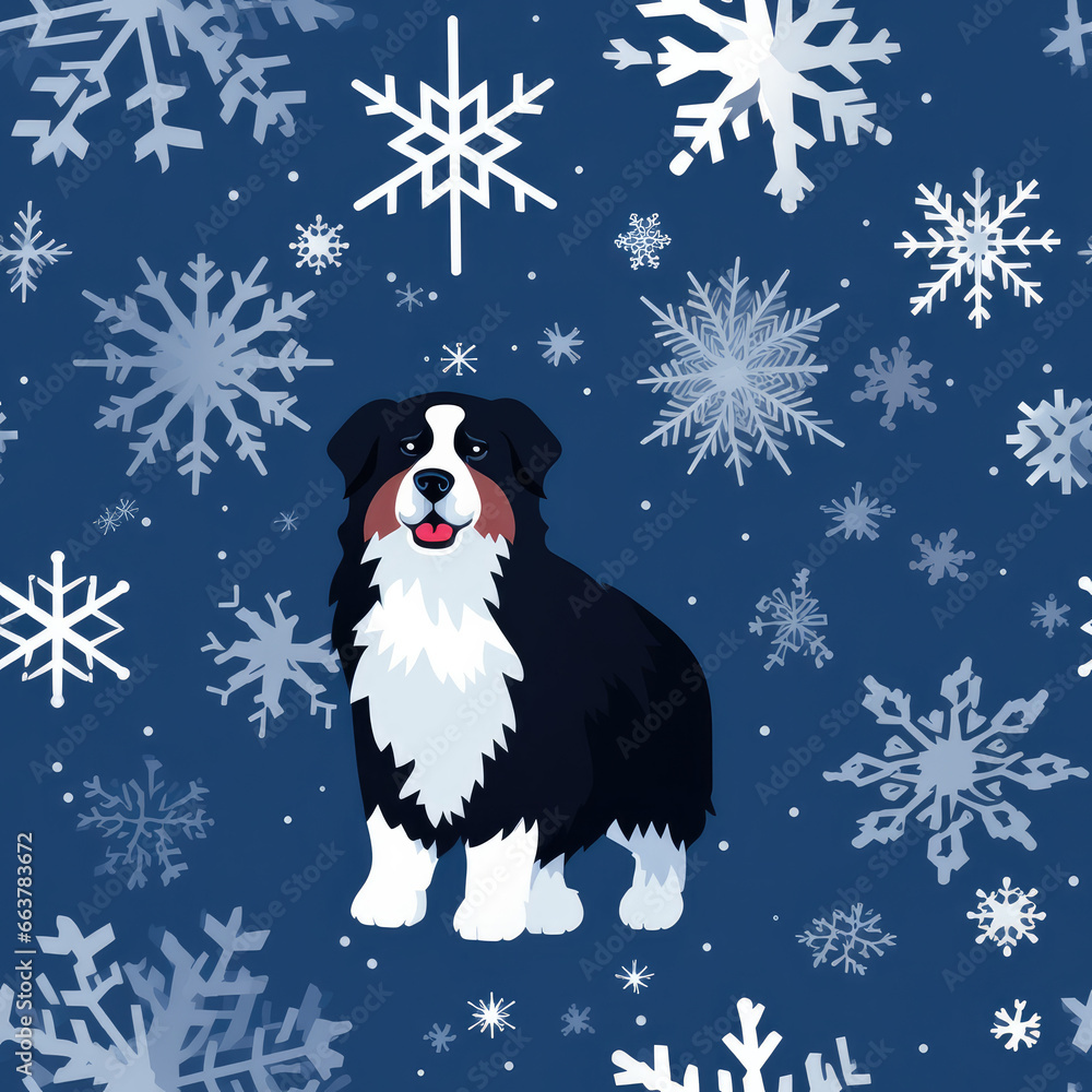 Bernese Mountain Dogs breed cute cartoon repeat pattern Bernese Mountain Dogs breed cute cartoon repeat pattern