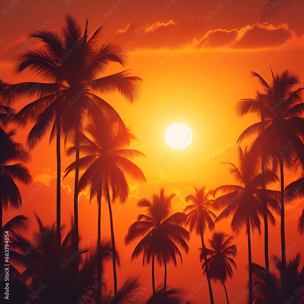Palm Tree Sunset