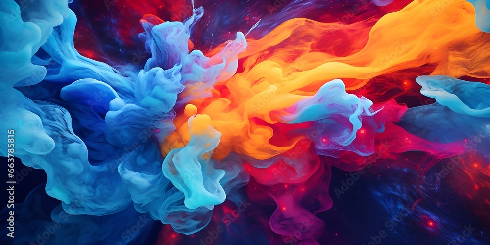 abstract colorful background with splashes