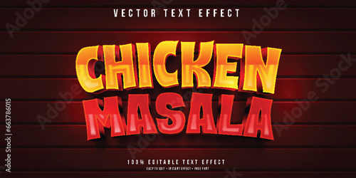 Chicken masala 3d editable text effect