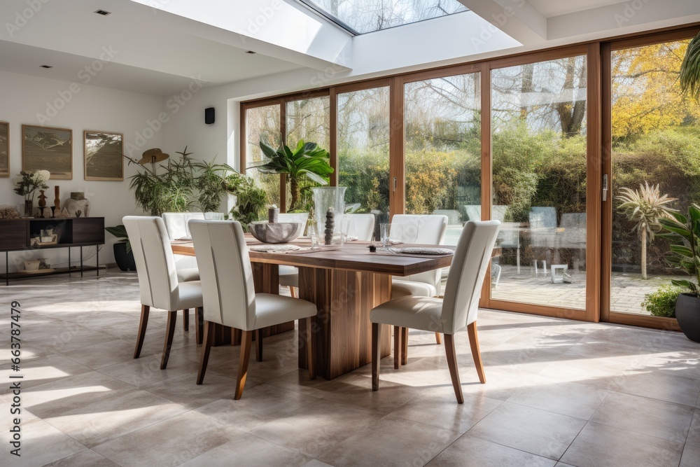 Home interior design of modern dining room