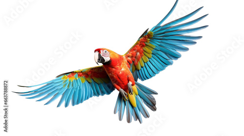 Flying beautiful parrot photo
