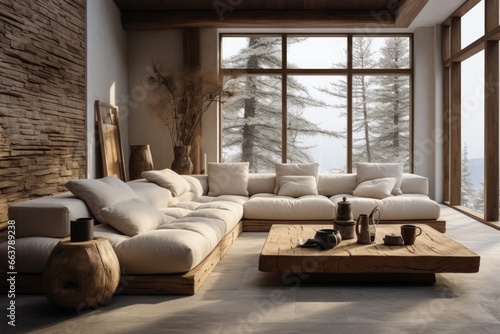 Home interior design of classic living room © Attasit
