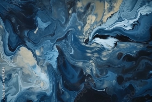 Blue marble storm texture background with abstract liquid and technological feel. Generative AI