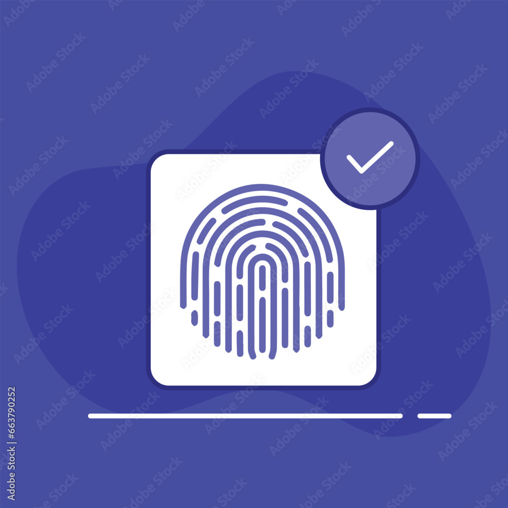 Fingerprint authentication. Verified access. Biometric identification. Biometric Access Granted. Editable Stroke. Fingerprint authentication. Verified access. Biometric identification. Biometric Access Granted. Editable Stroke.