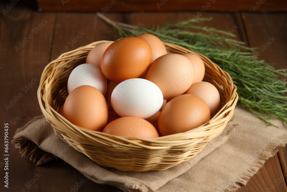 eggs in a basket showing natural protein source eggs in a basket showing natural protein source