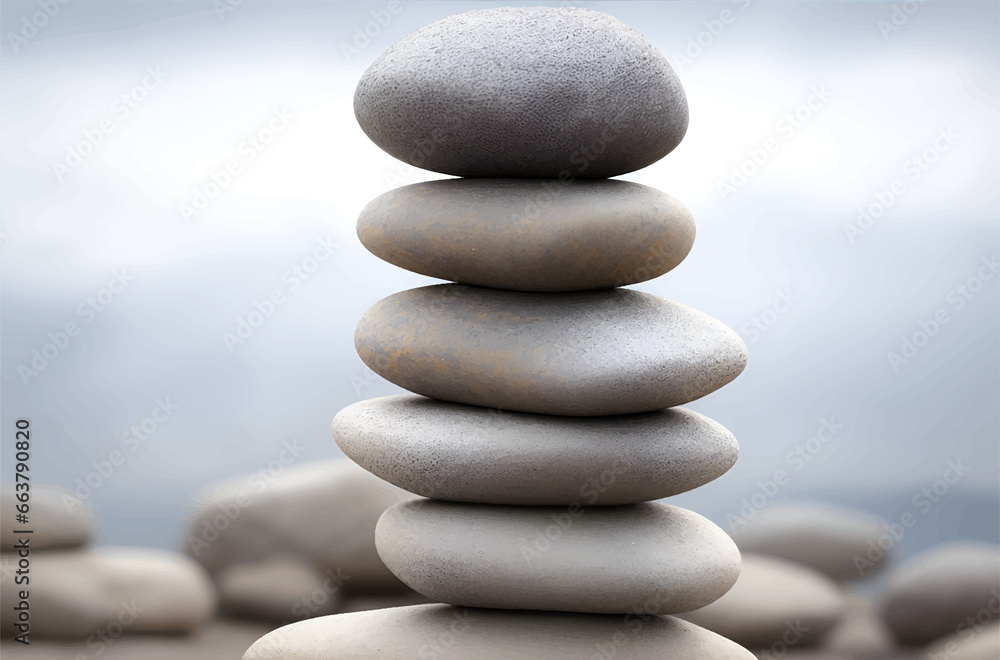 Rocks stacked one one top of another is an art form. A type of Zen if you will Rocks stacked one one top of another is an art form. A type of Zen if you will