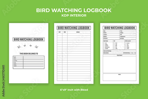 Bird Watching Logbook KDP Interior