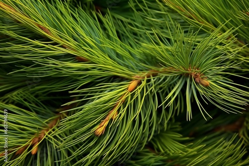 Pattern of pine needles. Generative AI © Maelle