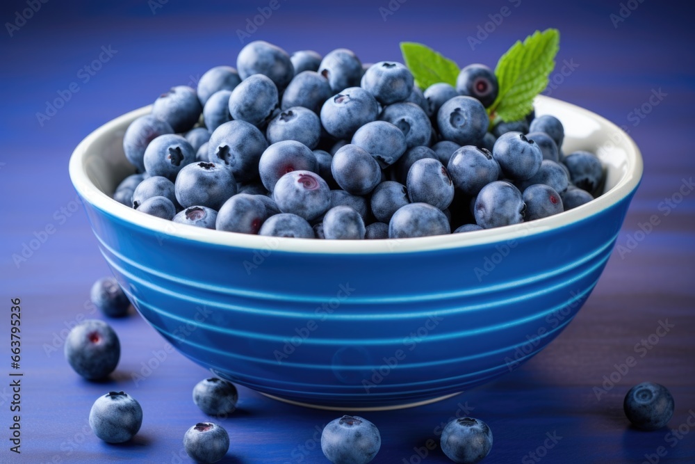 freshly washed blueberries in a blue bowl freshly washed blueberries in a blue bowl