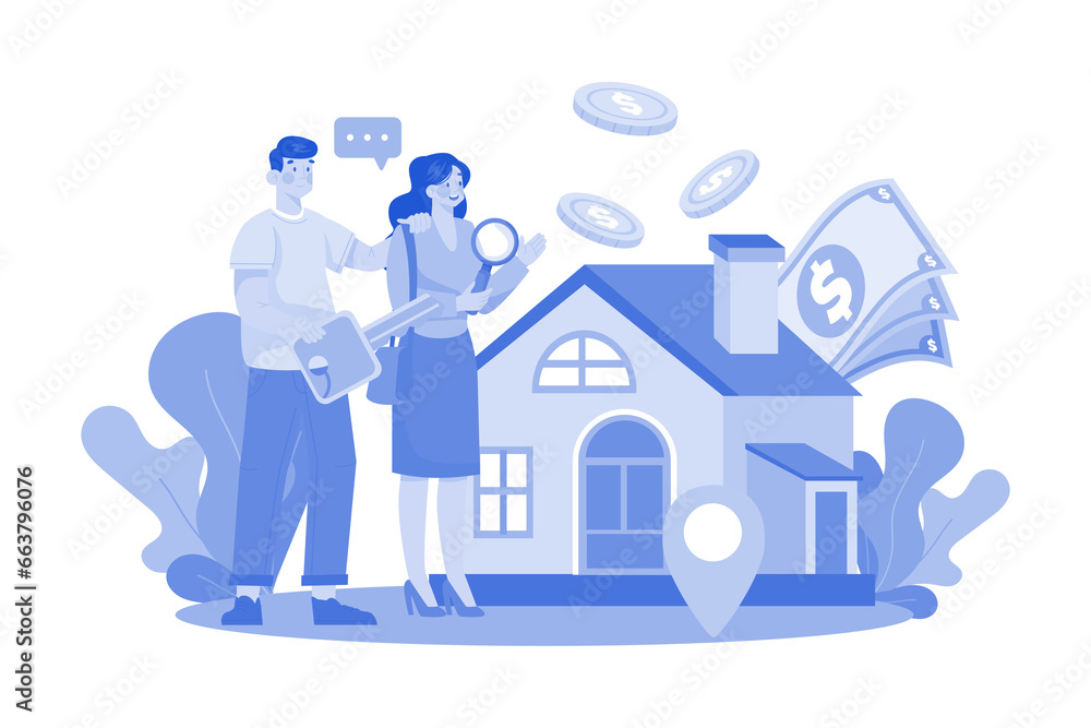 Couple buying a new house Couple buying a new house