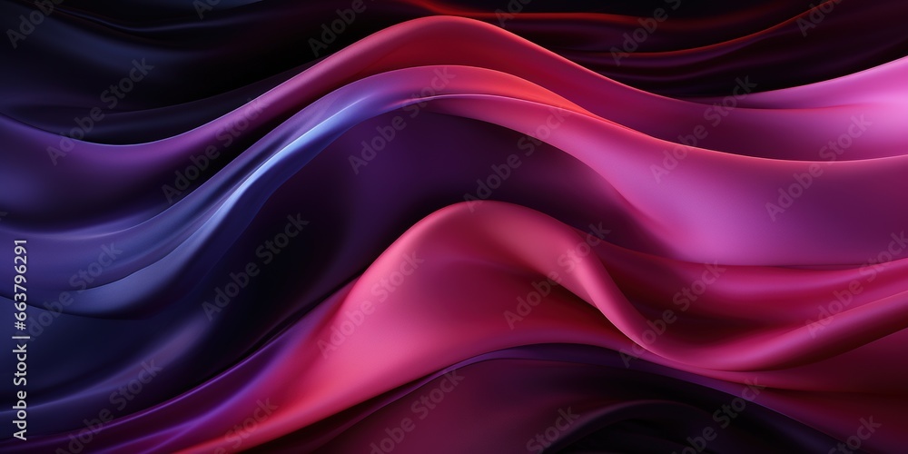Abstract black purple magenta background. Silk satin. Plum color. Gradient. Dark elegant background with space for design. Soft wavy folds. Abstract black purple magenta background. Silk satin. Plum color. Gradient. Dark elegant background with space for design. Soft wavy folds.