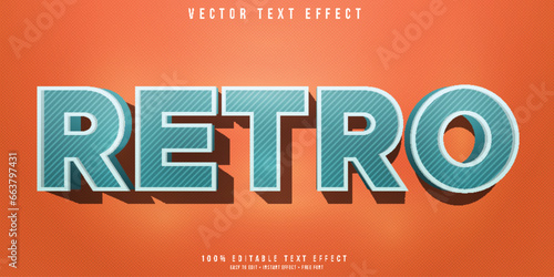 Retro 3d editable text effect