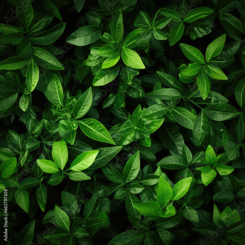 Closeup green leaves background, Overlay fresh leaf pattern, Natural foliage textured and background © mirexon