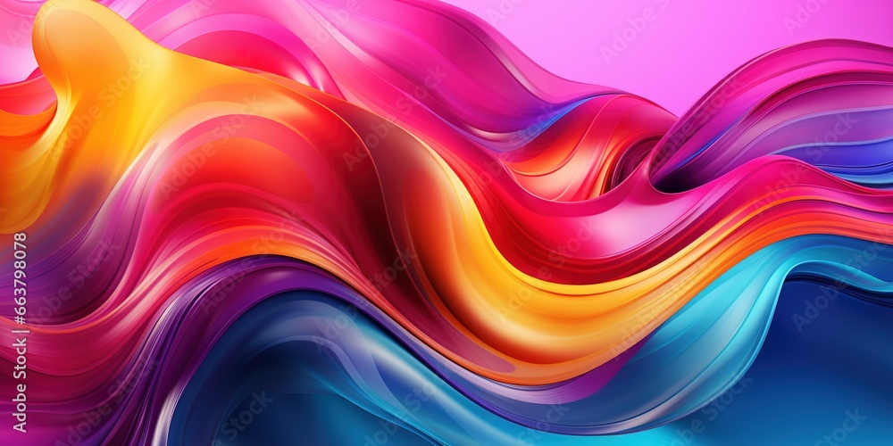 Fototapeta premium Colorful Wavy Liquid Background