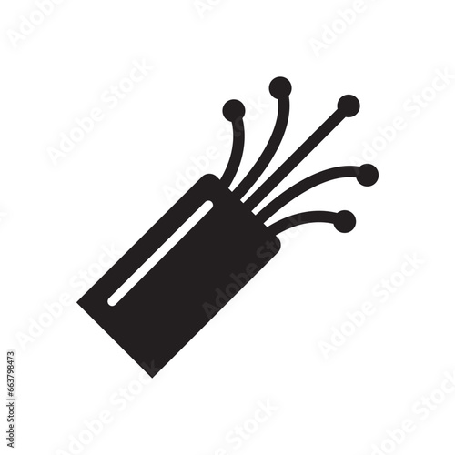 Fiber optic cable icon trendy style illustration on white background.