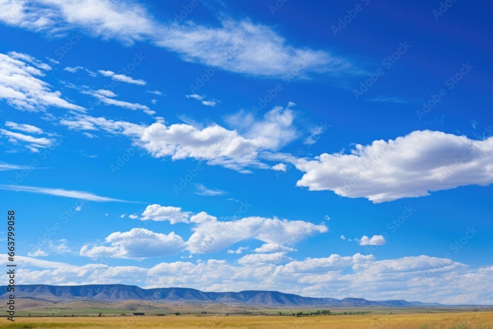 clouds parting to reveal a bright blue sky