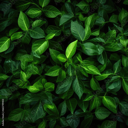 Creative layout made from green leaves. Nature concept © mirexon