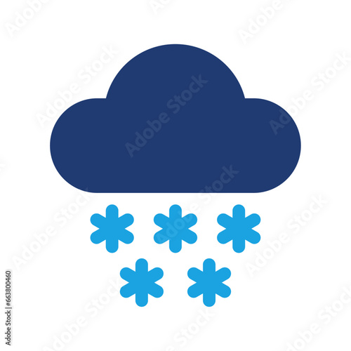 cloud snow icon vector design
